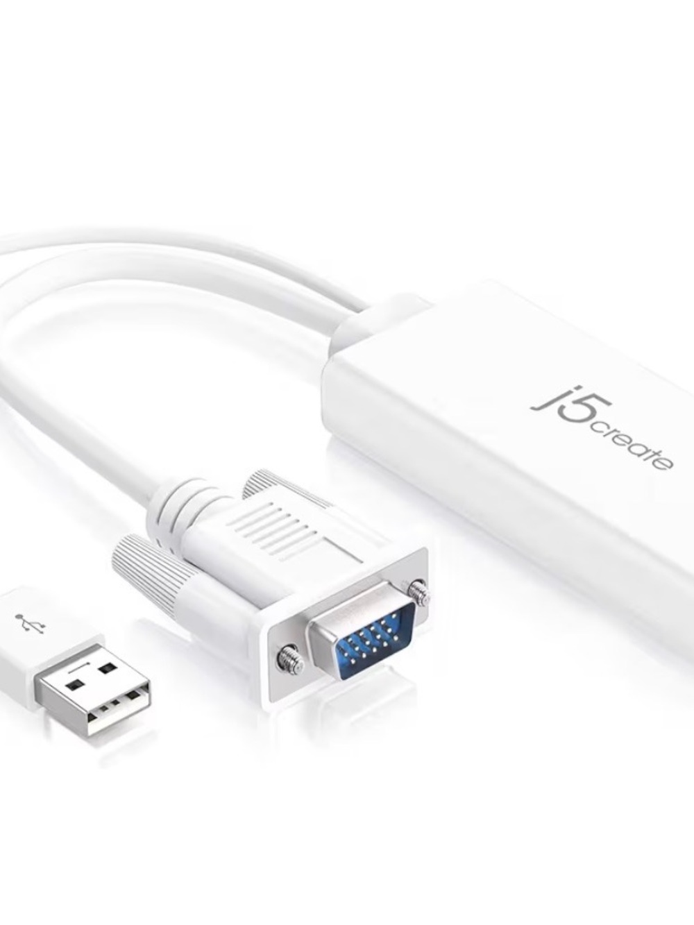 White USB to VGA Video Adapter - White